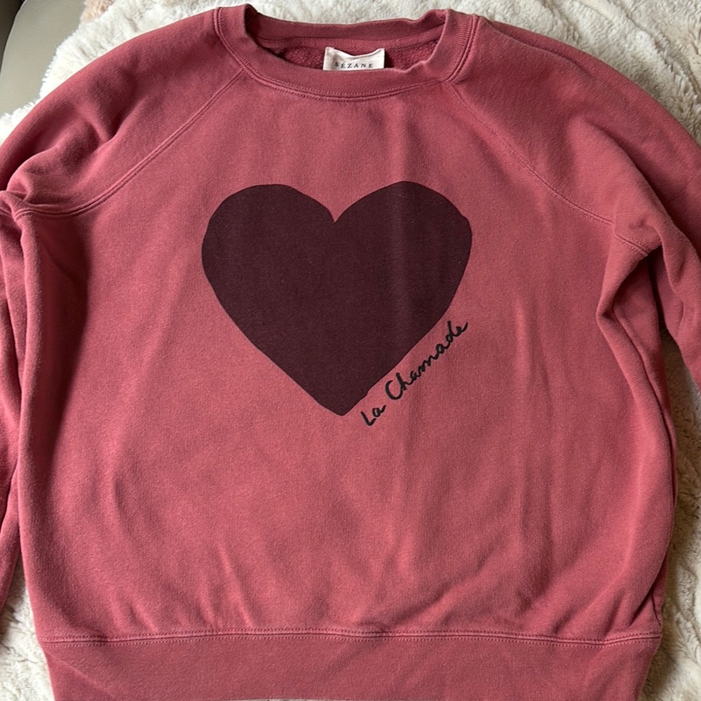 Sézane La Chamade Heart Sweatshirt